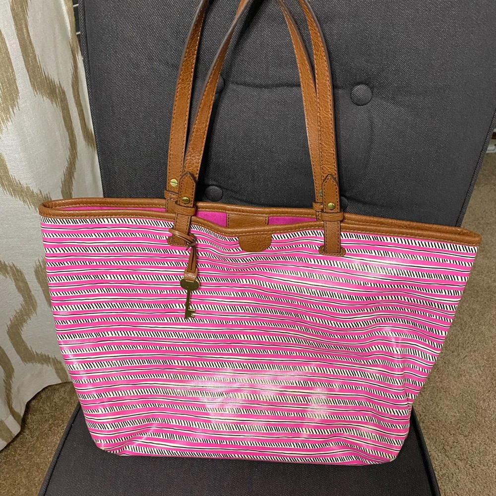 Fossil Hot Pink Tote